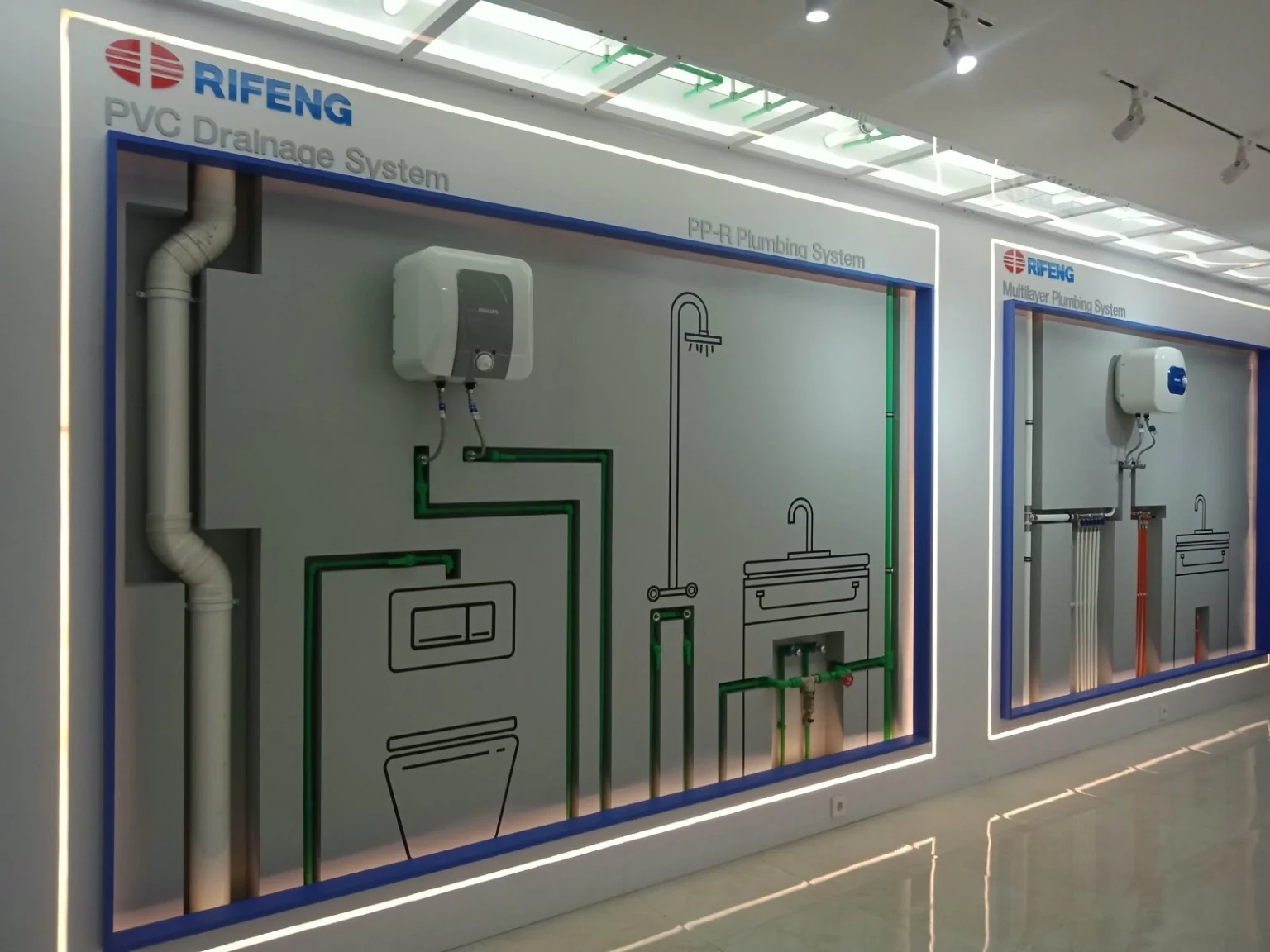 RIFFO RIFENG Showroom Bali display wall 1